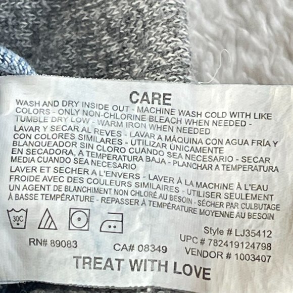 Lei Plum Sweatshirt Sleeve Hooded Jean Jacket Juniors Size S Blue Gray Button Up - Picture 13 of 13